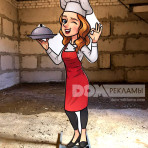 Односторонняя ростовая фигура (облегченная подставка)